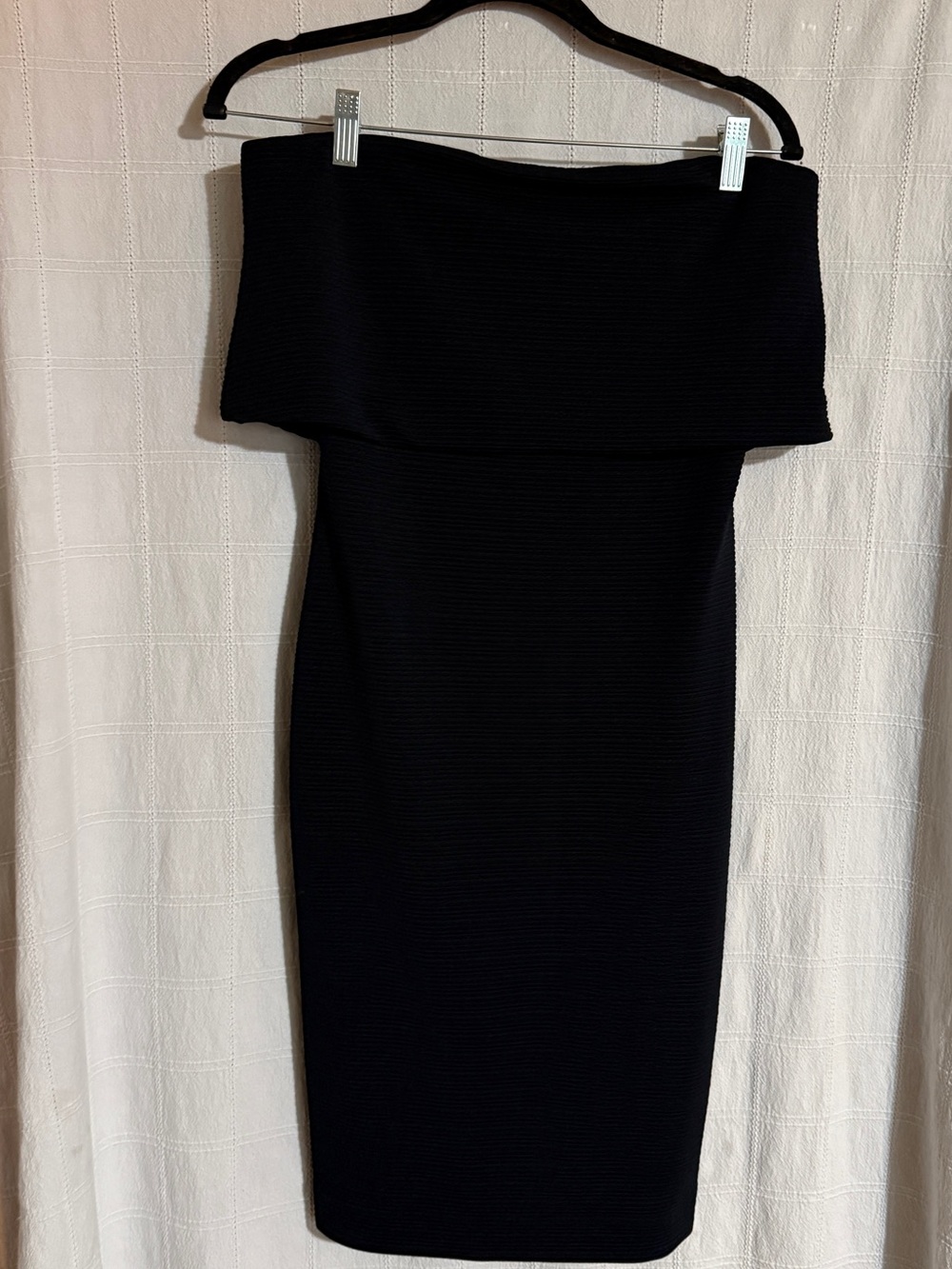 ANTONIO MELANI Black Off-Shoulder Bodycon Dress